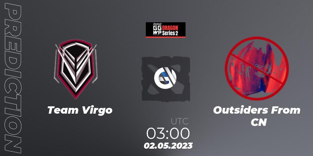 Team Virgo vs Outsiders From CN: Match Prediction. 02.05.2023 at 03:07, Dota 2, GGWP Dragon Series 2