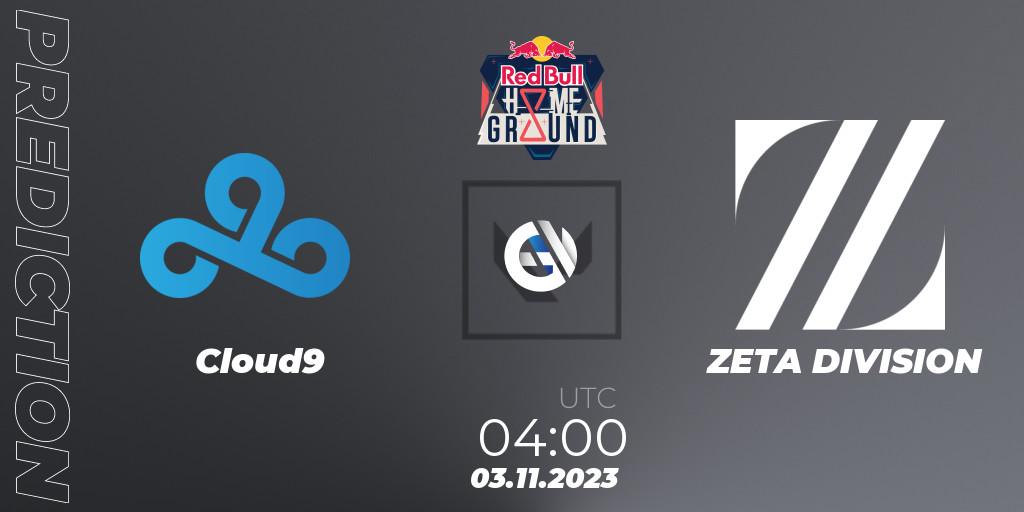 Cloud9 vs ZETA DIVISION: Match Prediction. 03.11.2023 at 04:00, VALORANT, Red Bull Home Ground #4 - Swiss Stage