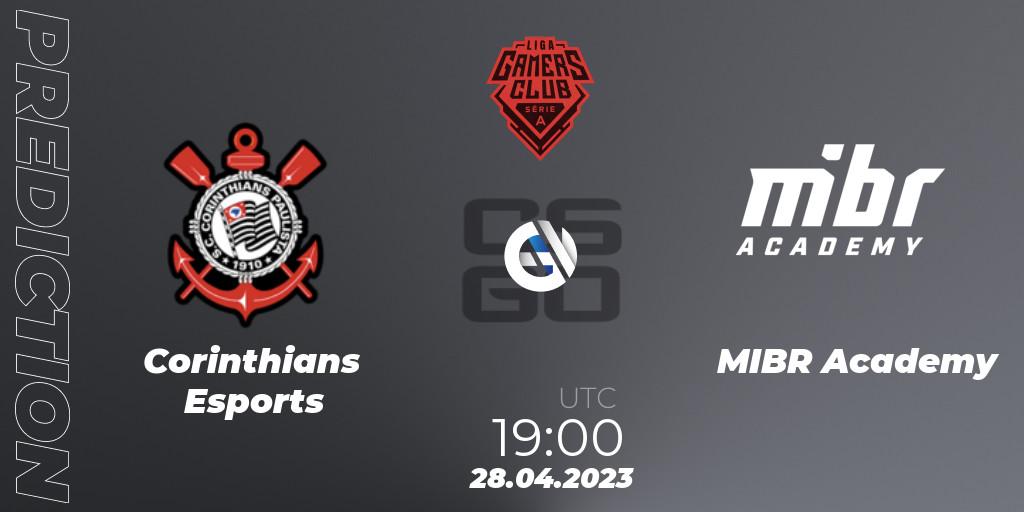 Corinthians Esports vs MIBR Academy: Match Prediction. 28.04.2023 at 19:00, Counter-Strike (CS2), Gamers Club Liga Série A: April 2023