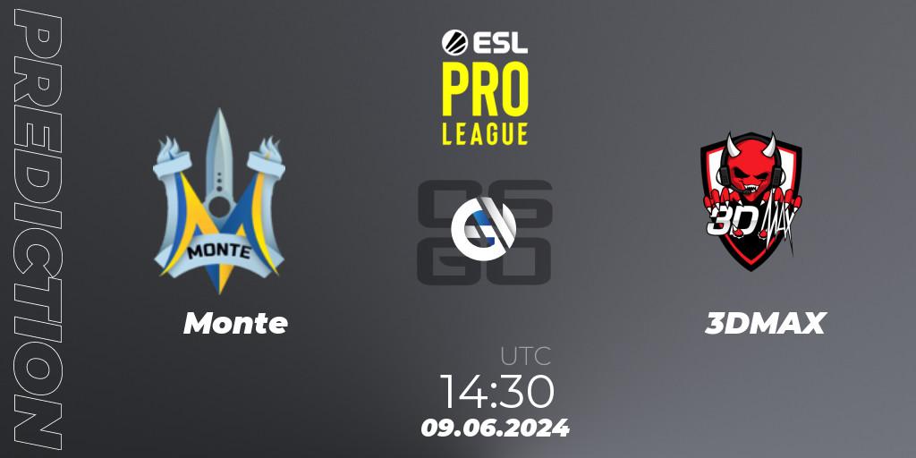 Monte vs 3DMAX: Match Prediction. 09.06.2024 at 14:30, Counter-Strike (CS2), ESL Pro League Season 20: European Conference