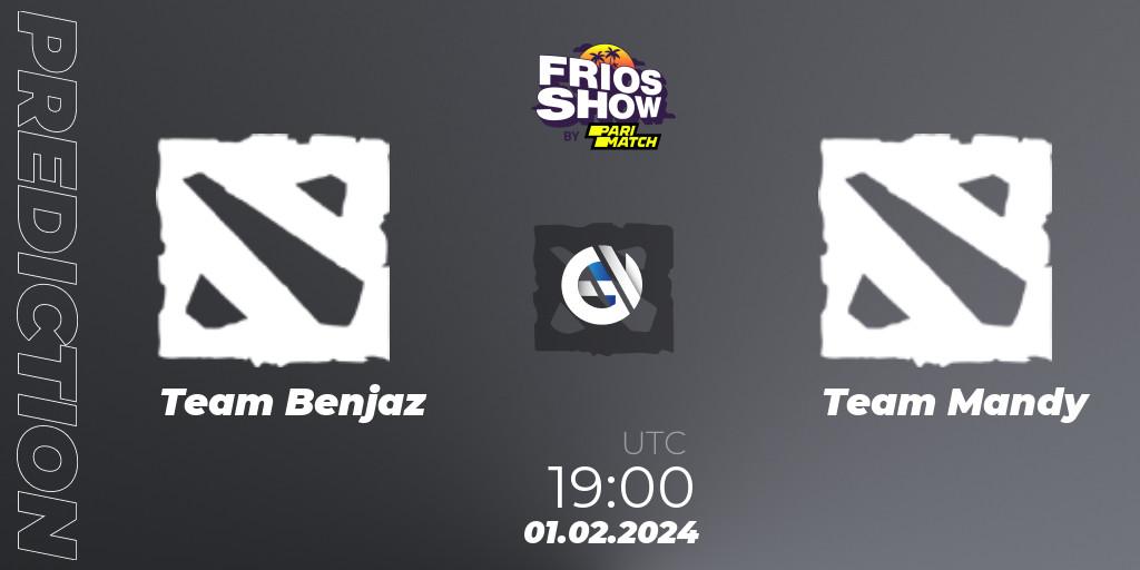 Team Benjaz vs Team Mandy: Match Prediction. 01.02.2024 at 19:00, Dota 2, Frios Show 2