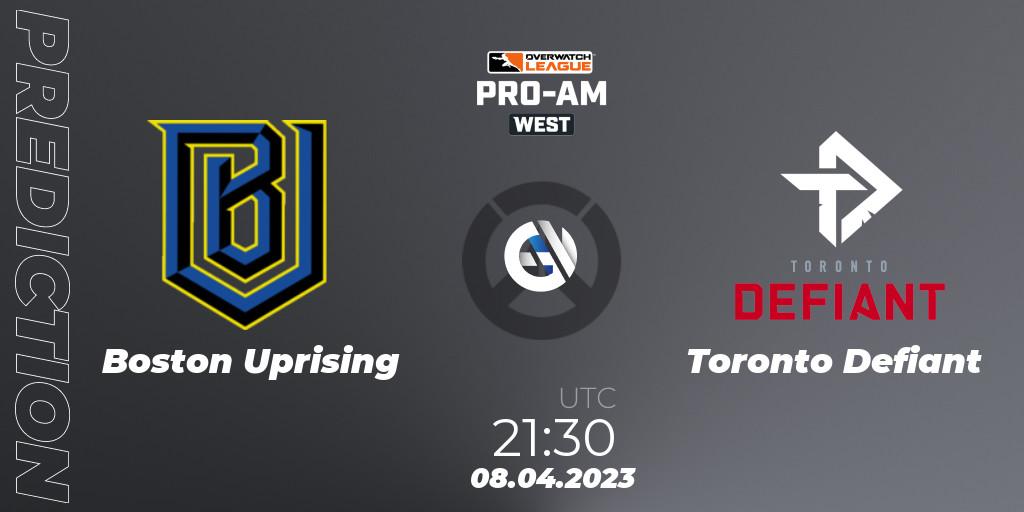 Boston Uprising vs Toronto Defiant: Match Prediction. 08.04.2023 at 21:15, Overwatch, Overwatch League 2023 - Pro-Am