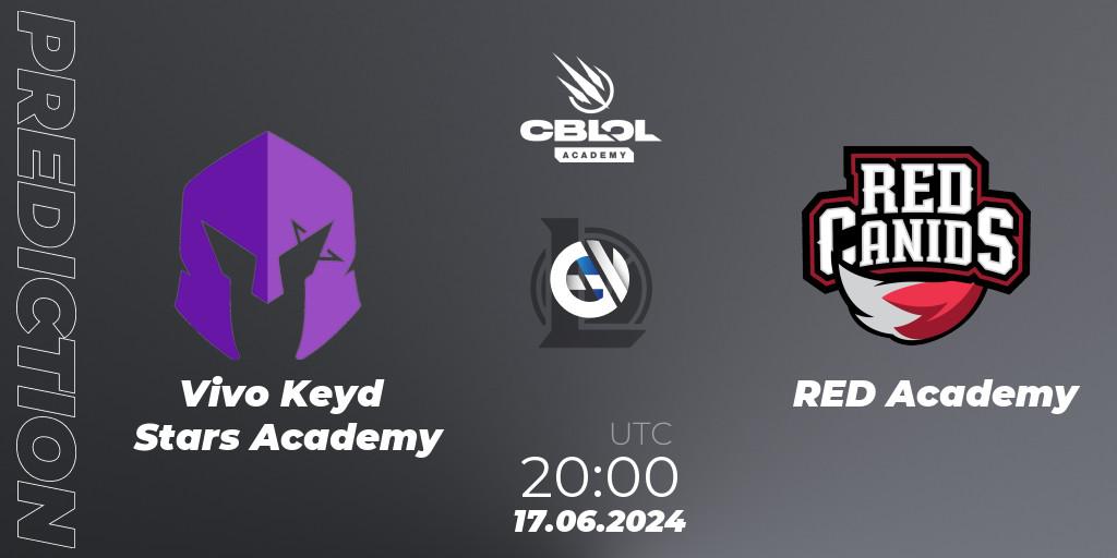 Vivo Keyd Stars Academy vs RED Academy: Match Prediction. 17.06.2024 at 20:00, LoL, CBLOL Academy 2024