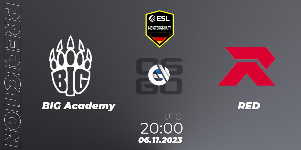 BIG Academy vs RED: Match Prediction. 06.11.2023 at 20:00, Counter-Strike (CS2), ESL Meisterschaft: Autumn 2023