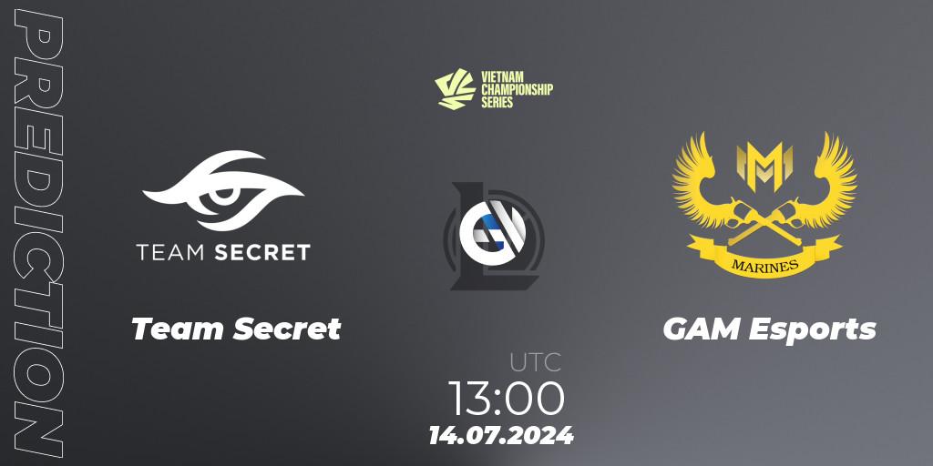 Team Secret vs GAM Esports: Match Prediction. 03.08.2024 at 13:00, LoL, VCS Summer 2024 - Group Stage