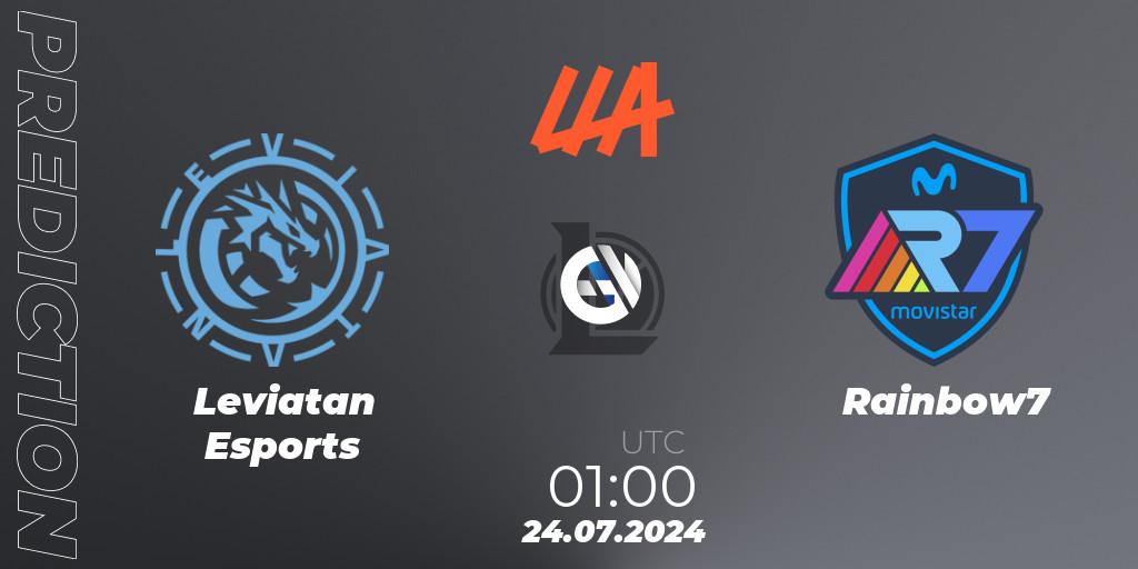 Leviatan Esports vs Rainbow7: Match Prediction. 24.07.2024 at 01:00, LoL, LLA Closing 2024 - Group Stage