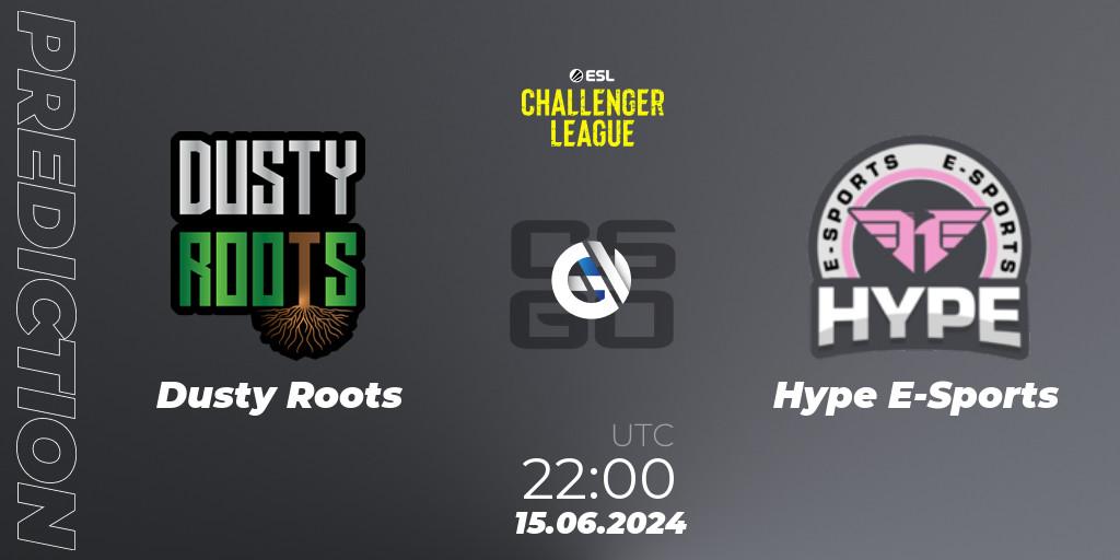 Dusty Roots vs Hype E-Sports: Match Prediction. 15.06.2024 at 22:00, Counter-Strike (CS2), ESL Challenger League Season 47 Relegation: South America