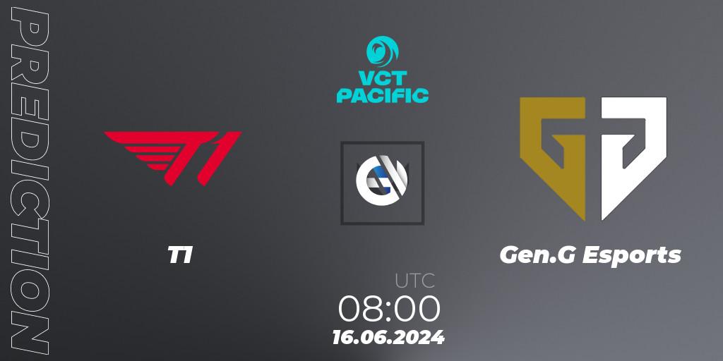 T1 vs Gen.G Esports: Match Prediction. 16.06.24, VALORANT, VALORANT Champions Tour Pacific 2024: Stage 2 - Group Stage