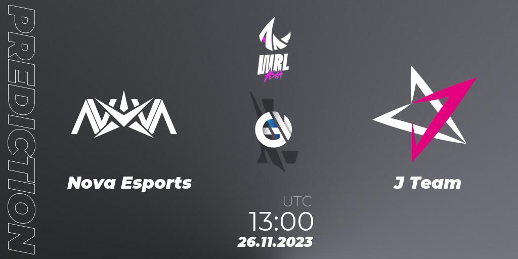 Nova Esports vs J Team: Match Prediction. 26.11.2023 at 13:00, Wild Rift, WRL Asia 2023 - Season 2 - Regular Season