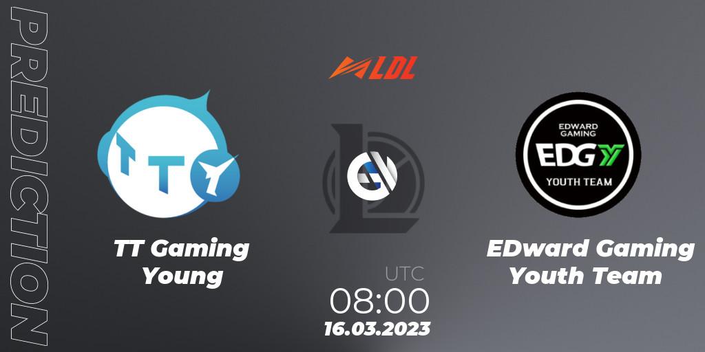 TT Gaming Young vs EDward Gaming Youth Team: Match Prediction. 16.03.2023 at 08:00, LoL, LDL 2023 - Regular Season