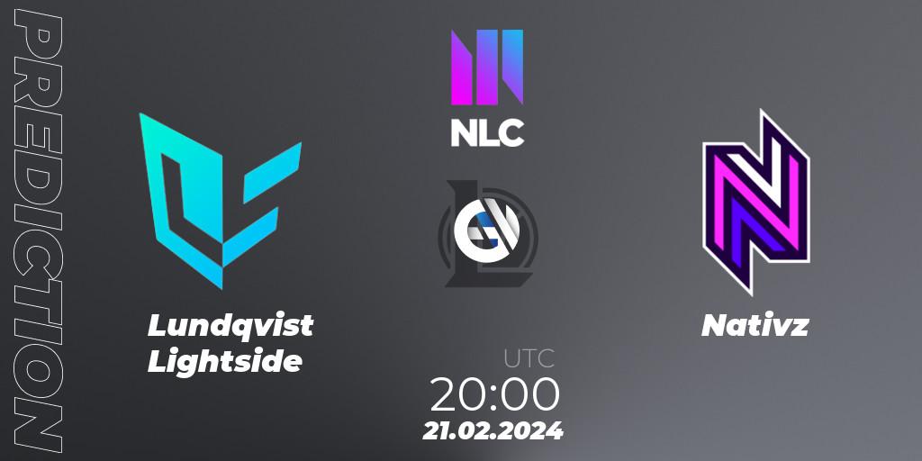 Lundqvist Lightside vs Nativz: Match Prediction. 21.02.24, LoL, NLC 1st Division Spring 2024
