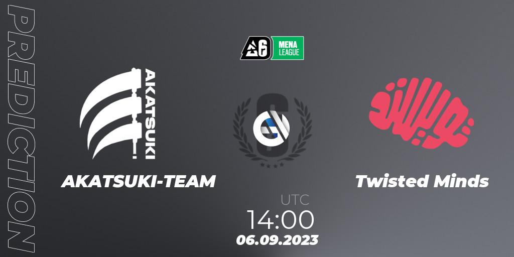 AKATSUKI-TEAM vs Twisted Minds: Match Prediction. 06.09.2023 at 14:00, Rainbow Six, MENA League 2023 - Stage 2