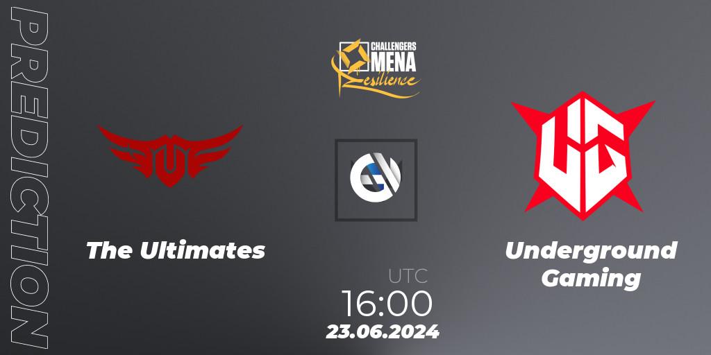 The Ultimates vs Underground Gaming: Match Prediction. 23.06.2024 at 16:00, VALORANT, VALORANT Challengers 2024 MENA: Resilience Split 2 - GCC and Iraq