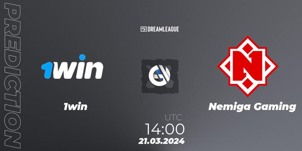1win vs Nemiga Gaming: Match Prediction. 21.03.24, Dota 2, DreamLeague Season 23: Eastern Europe Closed Qualifier