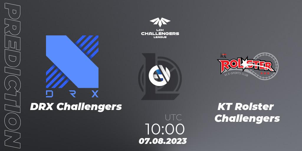 DRX Challengers vs KT Rolster Challengers: Match Prediction. 07.08.2023 at 09:00, LoL, LCK Challengers League 2023 Summer - Playoffs