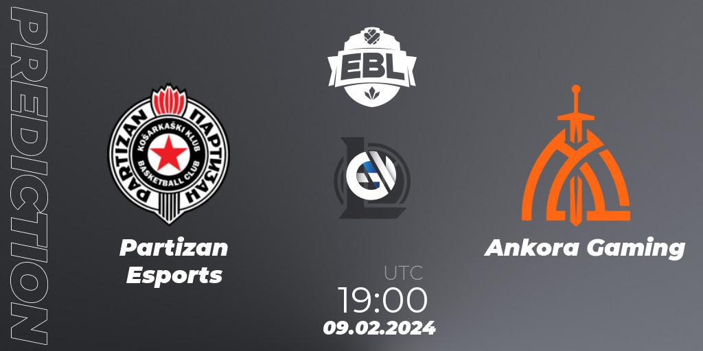 Partizan Esports vs Ankora Gaming: Match Prediction. 09.02.2024 at 19:00, LoL, Esports Balkan League Season 14
