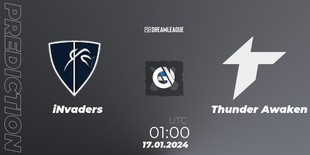 iNvaders vs Thunder Awaken: Match Prediction. 17.01.2024 at 01:02, Dota 2, DreamLeague Season 22: South America Closed Qualifier