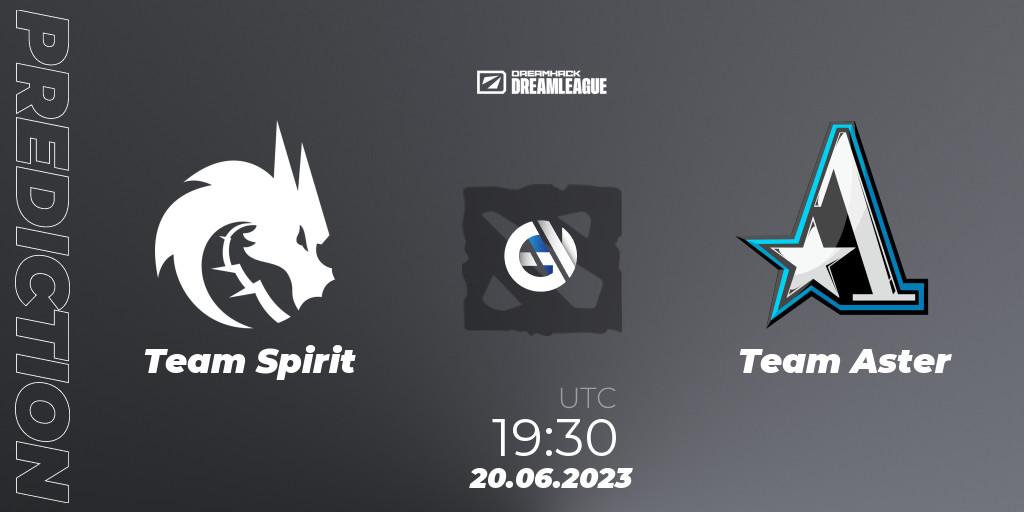 Team Spirit vs Team Aster: Match Prediction. 20.06.2023 at 19:47, Dota 2, DreamLeague Season 20 - Group Stage 2