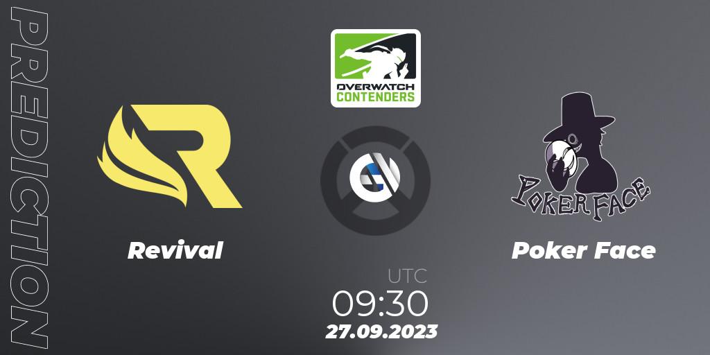 Revival vs Poker Face: Match Prediction. 27.09.2023 at 09:30, Overwatch, Overwatch Contenders 2023 Spring Series: Korea - Regular Season