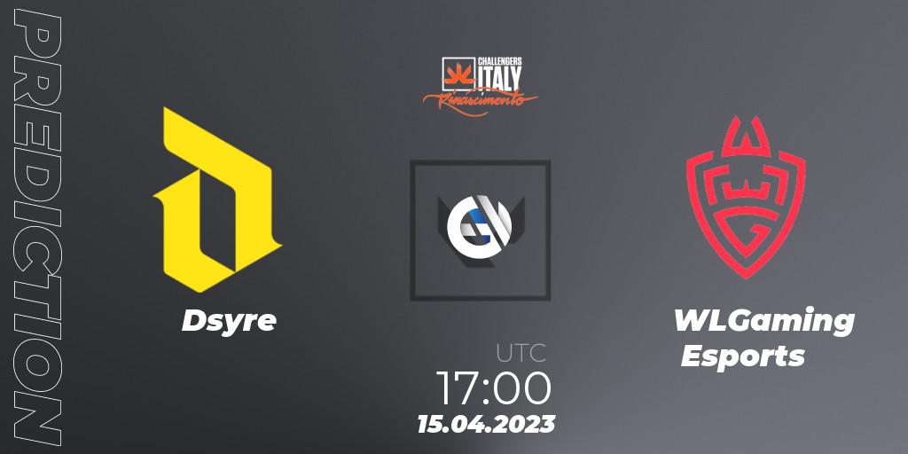 Dsyre vs WLGaming Esports: Match Prediction. 15.04.23, VALORANT, VALORANT Challengers 2023 Italy: Rinascimento Split 2
