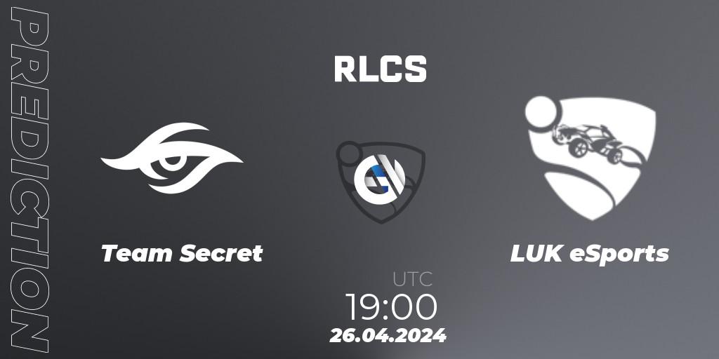 Team Secret vs LUK eSports: Match Prediction. 26.04.24, Rocket League, RLCS 2024 - Major 2: SAM Open Qualifier 4