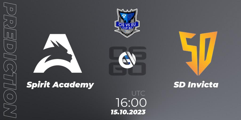 Spirit Academy vs SD Invicta: Match Prediction. 15.10.2023 at 16:00, Counter-Strike (CS2), Nova Nation League: CIS vs EU Cup #2