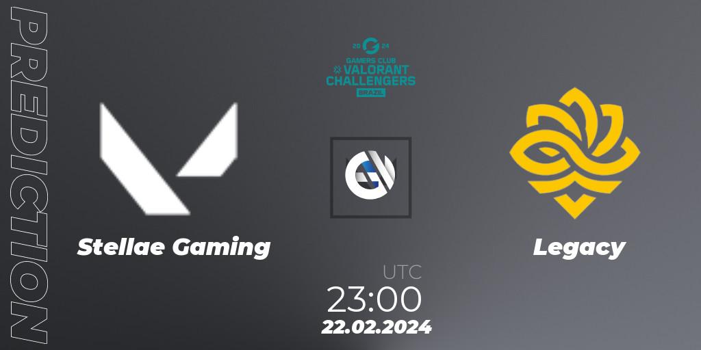 Stellae Gaming vs Legacy: Match Prediction. 22.02.2024 at 23:00, VALORANT, VALORANT Challengers Brazil 2024: Split 1