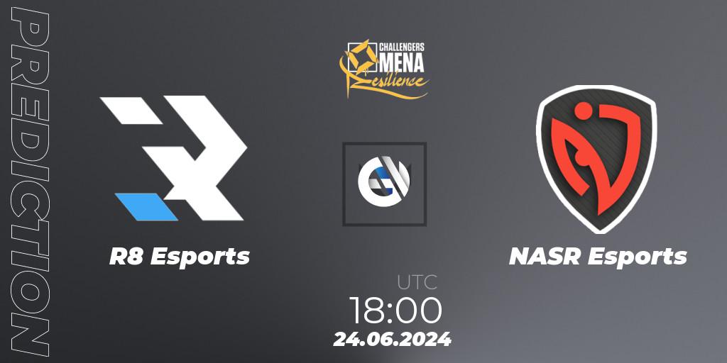 R8 Esports vs NASR Esports: Match Prediction. 24.06.2024 at 18:00, VALORANT, VALORANT Challengers 2024 MENA: Resilience Split 2 - Levant and North Africa