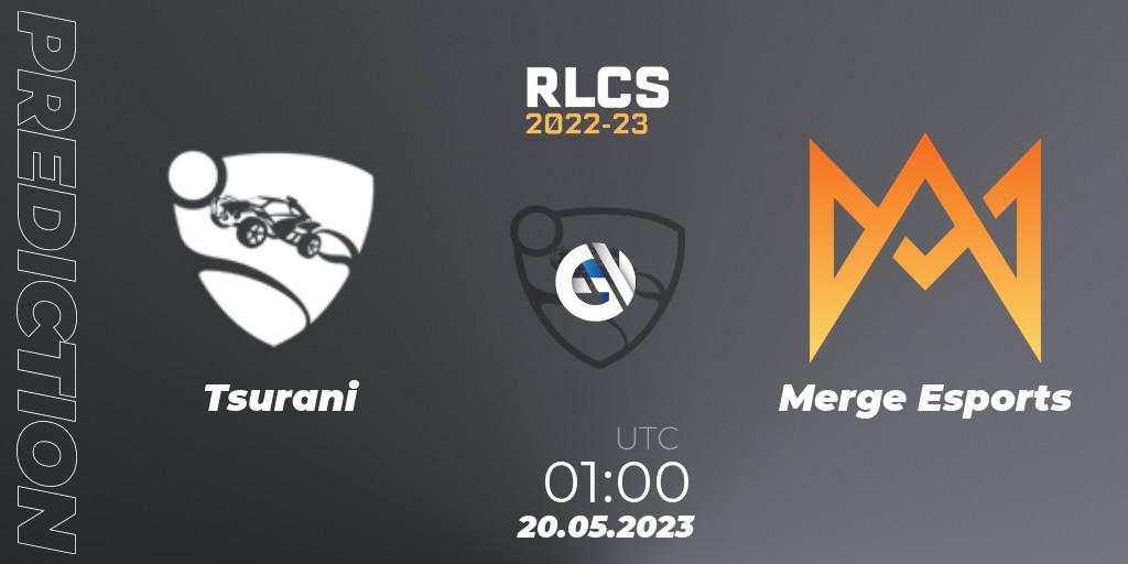 Tsurani vs Merge Esports: Match Prediction. 20.05.2023 at 01:00, Rocket League, RLCS 2022-23 - Spring: Oceania Regional 2 - Spring Cup
