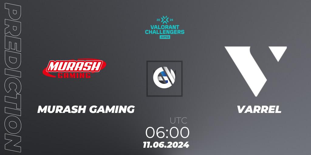 MURASH GAMING vs VARREL: Match Prediction. 11.06.2024 at 06:00, VALORANT, VALORANT Challengers Japan 2024: Split 2
