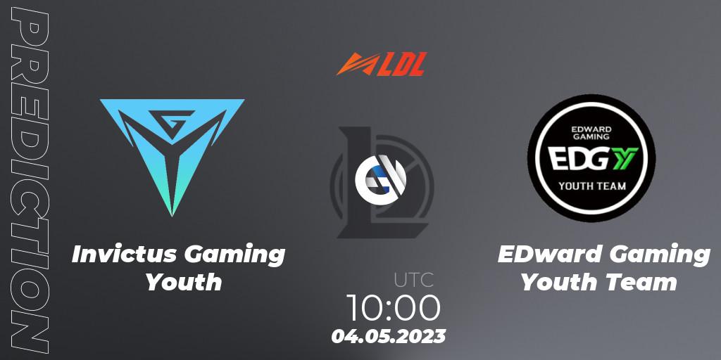 Invictus Gaming Youth vs EDward Gaming Youth Team: Match Prediction. 04.05.2023 at 12:20, LoL, LDL 2023 - Regular Season - Stage 2