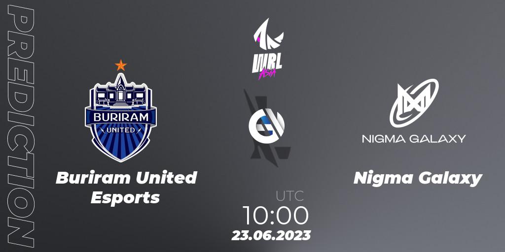Buriram United Esports vs Nigma Galaxy: Match Prediction. 23.06.2023 at 10:00, Wild Rift, WRL Asia 2023 - Season 1 - Playoffs