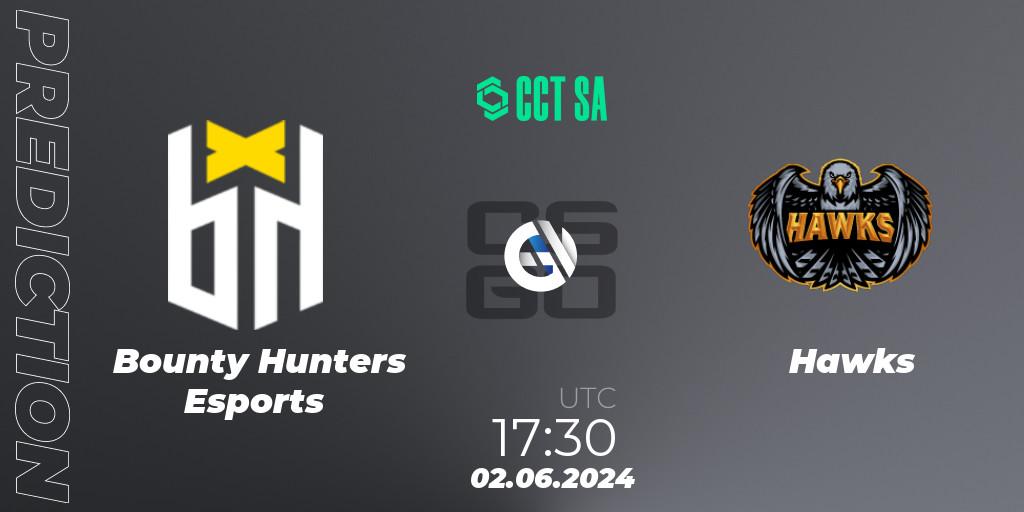 Bounty Hunters Esports vs Hawks: Match Prediction. 02.06.2024 at 17:30, Counter-Strike (CS2), CCT Season 2 South America Series 1
