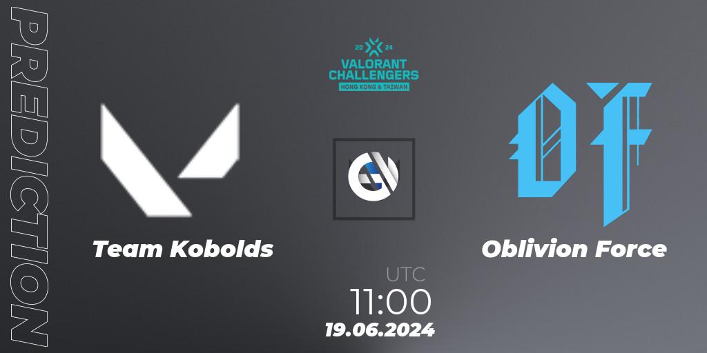 Team Kobolds vs Oblivion Force: Match Prediction. 19.06.2024 at 11:00, VALORANT, VALORANT Challengers Hong Kong and Taiwan 2024: Split 2