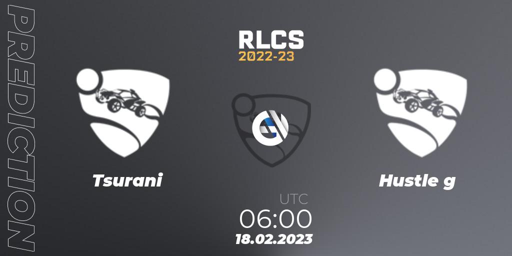 Tsurani vs Hustle g: Match Prediction. 18.02.2023 at 06:00, Rocket League, RLCS 2022-23 - Winter: Oceania Regional 2 - Winter Cup