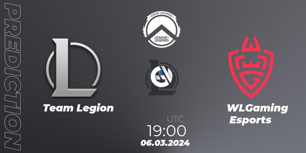 Team Legion vs WLGaming Esports: Match Prediction. 06.03.2024 at 19:00, LoL, GLL Spring 2024