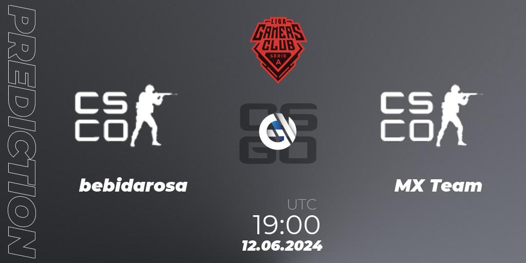 bebidarosa vs MX Team: Match Prediction. 12.06.2024 at 19:00, Counter-Strike (CS2), Gamers Club Liga Série A: June 2024
