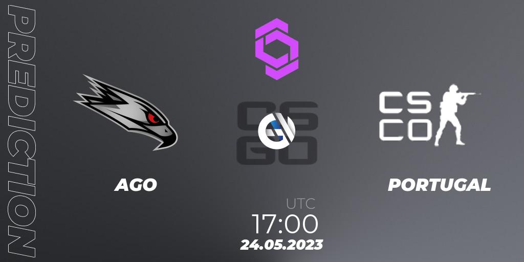AGO vs PORTUGAL: Match Prediction. 24.05.2023 at 17:10, Counter-Strike (CS2), CCT West Europe Series 4 Closed Qualifier