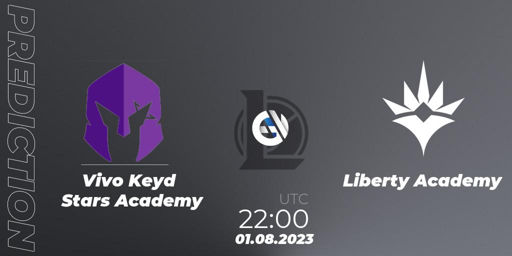 Vivo Keyd Stars Academy vs Liberty Academy: Match Prediction. 01.08.2023 at 22:00, LoL, CBLOL Academy Split 2 2023 - Group Stage