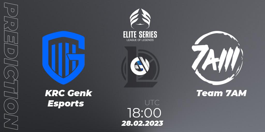 KRC Genk Esports vs Team 7AM: Match Prediction. 28.02.2023 at 18:00, LoL, Elite Series Spring 2023 - Group Stage
