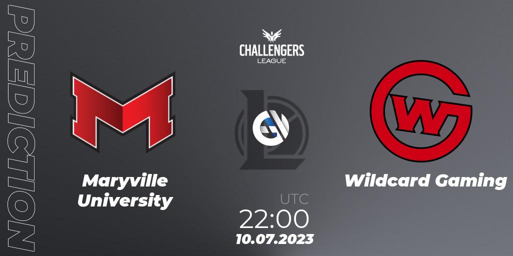 Maryville University vs Wildcard Gaming: Match Prediction. 18.06.2023 at 20:00, LoL, North American Challengers League 2023 Summer - Group Stage