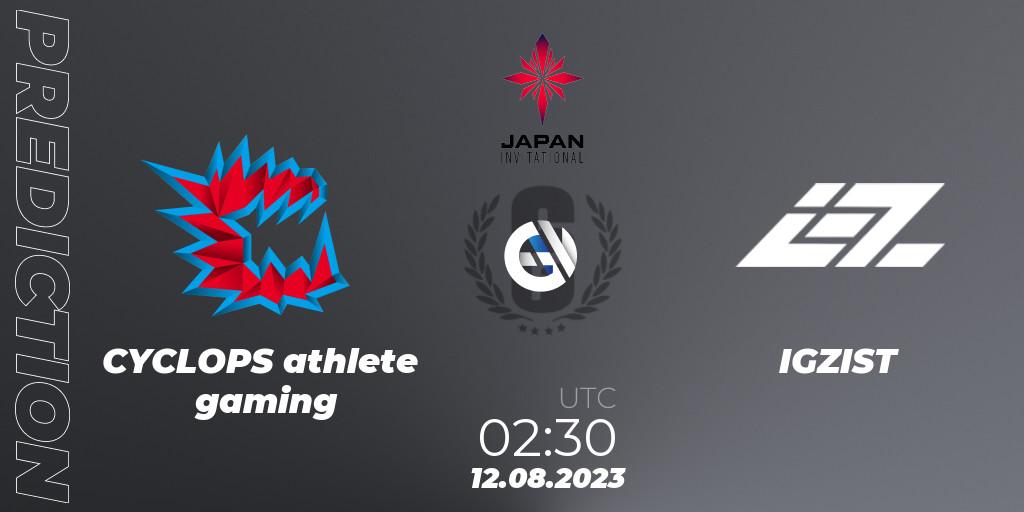 CYCLOPS athlete gaming vs IGZIST: Match Prediction. 12.08.23, Rainbow Six, Japan Invitational - 2023