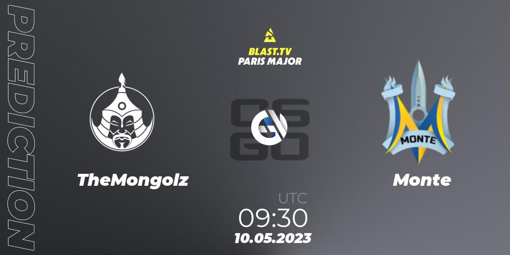 TheMongolz vs Monte: Match Prediction. 10.05.2023 at 09:30, Counter-Strike (CS2), BLAST Paris Major 2023 Challengers Stage