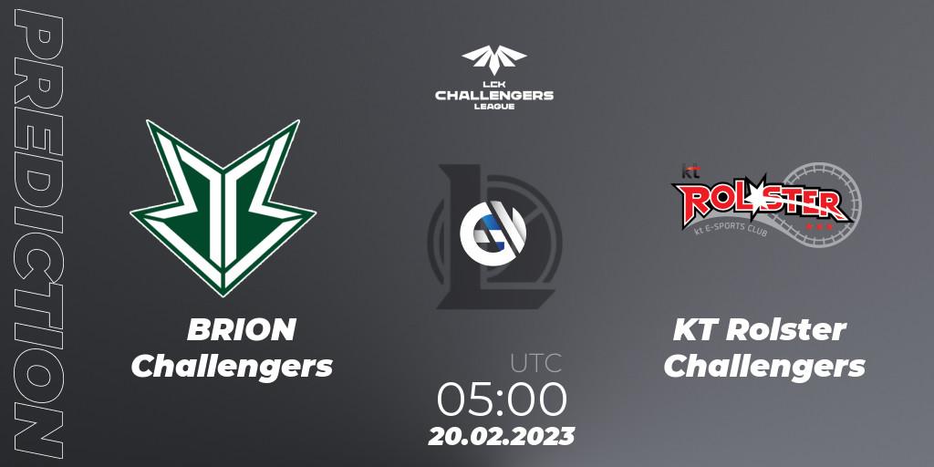 Brion Esports Challengers vs KT Rolster Challengers: Match Prediction. 20.02.2023 at 05:00, LoL, LCK Challengers League 2023 Spring