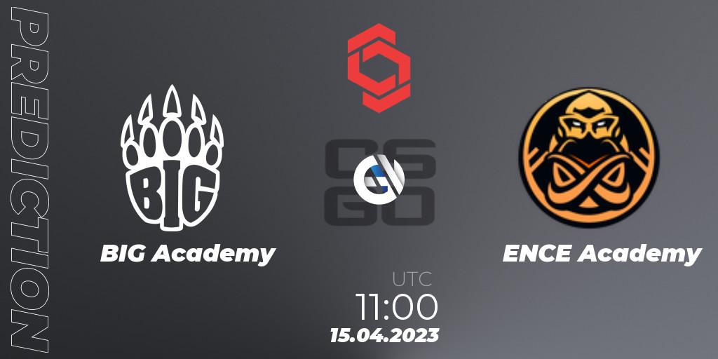 BIG Academy vs ENCE Academy: Match Prediction. 15.04.2023 at 11:25, Counter-Strike (CS2), CCT Central Europe Series #6: Closed Qualifier