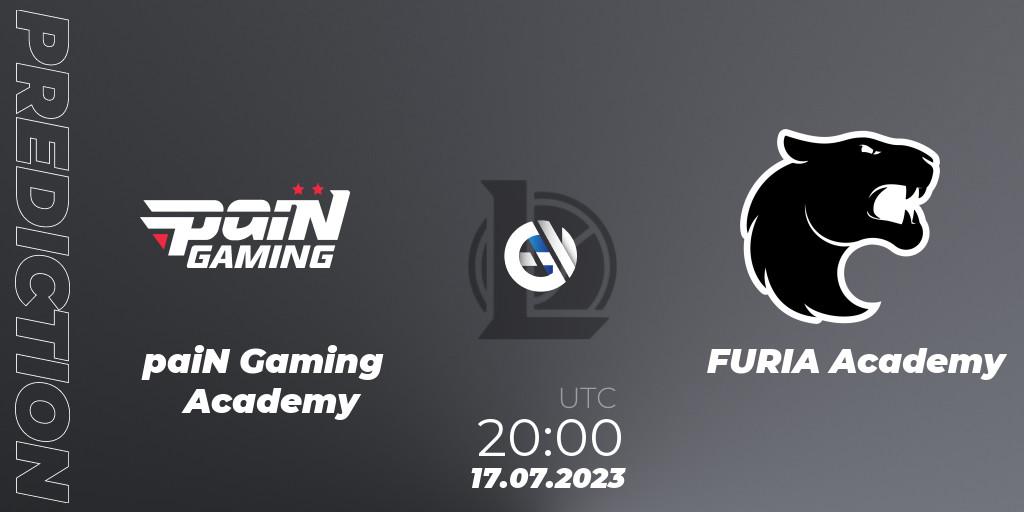 paiN Gaming Academy vs FURIA Academy: Match Prediction. 17.07.2023 at 20:00, LoL, CBLOL Academy Split 2 2023 - Group Stage