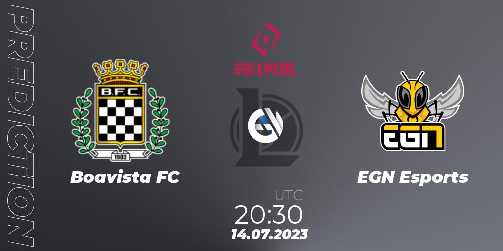 Boavista FC vs EGN Esports: Match Prediction. 14.07.2023 at 20:30, LoL, LPLOL Split 2 2023 - Group Stage