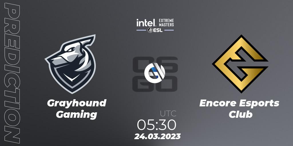 Grayhound Gaming vs Encore Esports Club: Match Prediction. 24.03.2023 at 05:30, Counter-Strike (CS2), IEM Dallas 2023 Oceania Closed Qualifier
