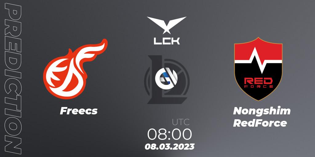 Freecs vs Nongshim RedForce: Match Prediction. 08.03.2023 at 08:00, LoL, LCK Spring 2023 - Group Stage