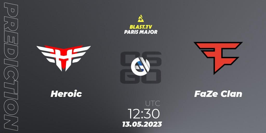 Heroic vs FaZe Clan: Match Prediction. 13.05.2023 at 11:50, Counter-Strike (CS2), BLAST Paris Major 2023